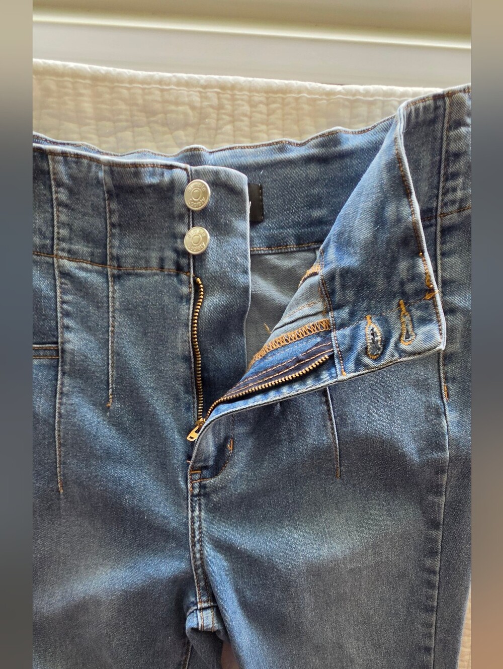 Boho High Waist Wide Leg Jeans! - Picture 12 of 12